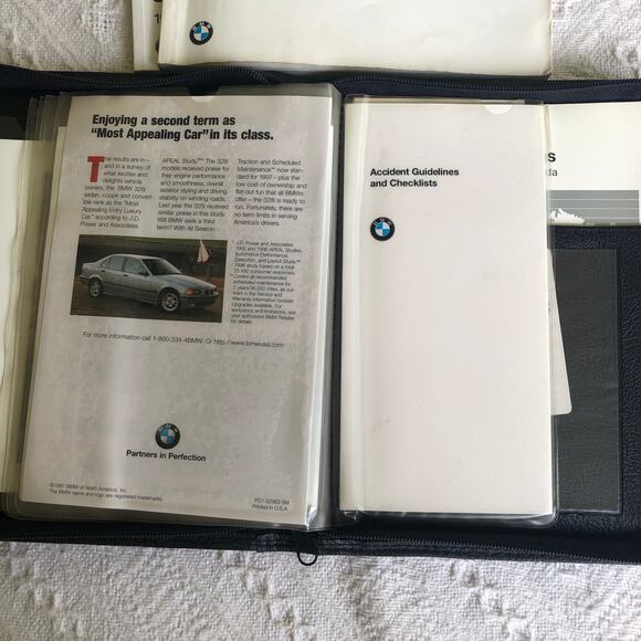 1997 BMW 3 Series Owners Manual Original with Leather Case and Extras OEM - Picture 7 of 8
